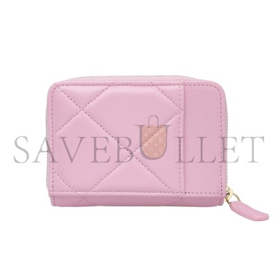 CHANEL 19 ZIPPED COIN PURSE AP2701 B07327 NH622 (11*8*2.5cm)