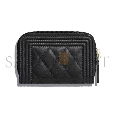 CHANEL BOY ZIPPED COIN PURSE A80602 Y07659 94305 (11*7.5*2cm)