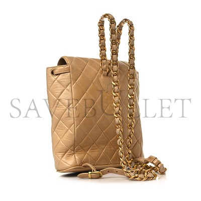 CHANEL LAMBSKIN QUILTED BACKPACK 1166094 (22*22*10cm)