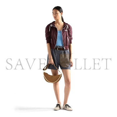 PRADA DEMI-LUNE RE-NYLON SHOULDER BAG 1BH222 (30*13.5*6cm)