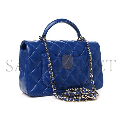 CHANEL LAMBSKIN QUILTED MINI TOP HANDLE FLAP 1631609 (20*14*6cm)