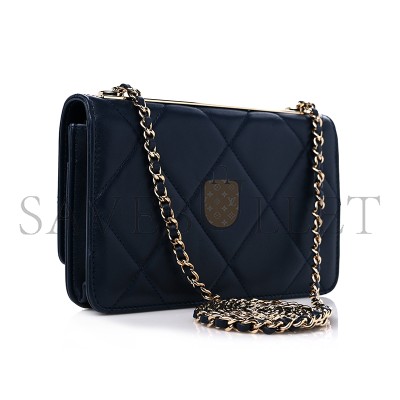 CHANEL TRENDY CC WALLET ON CHAIN WOC NAVY 1291612 (19*12*3cm)