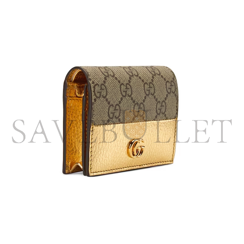 GUCCI GG MARMONT BI-COLOUR CARD CASE WALLET 658610 (11*8.5*3cm) GUCCI GG MARMONT BI-COLOUR CARD CASE WALLET 658610 (11*8.5*3cm)