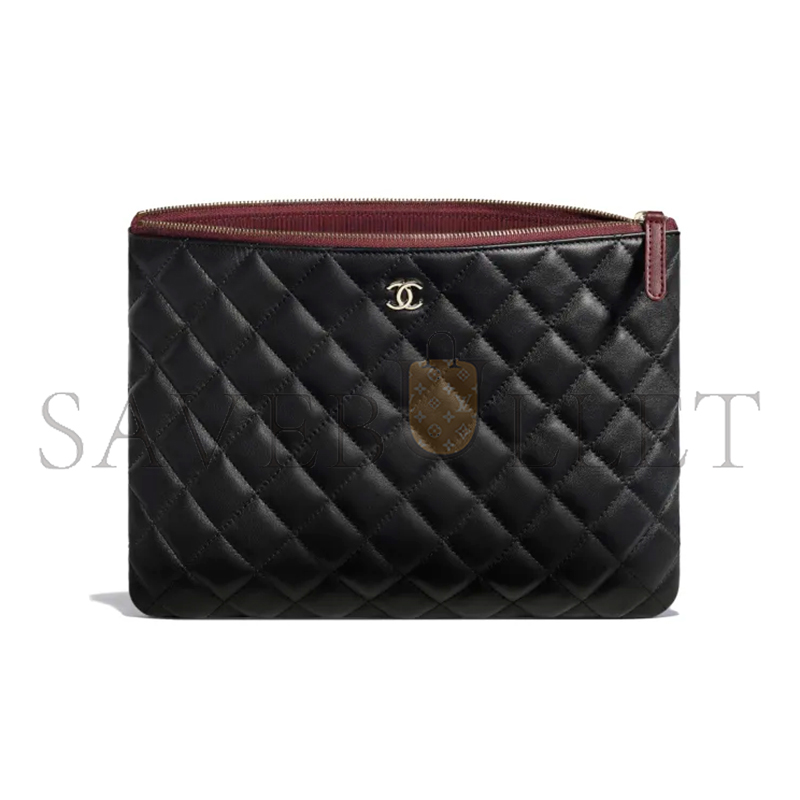 CHANEL CLASSIC MEDIUM LAMBSKIN CLUTCH A82545 Y04059 C3906 (27.5*20*1cm)