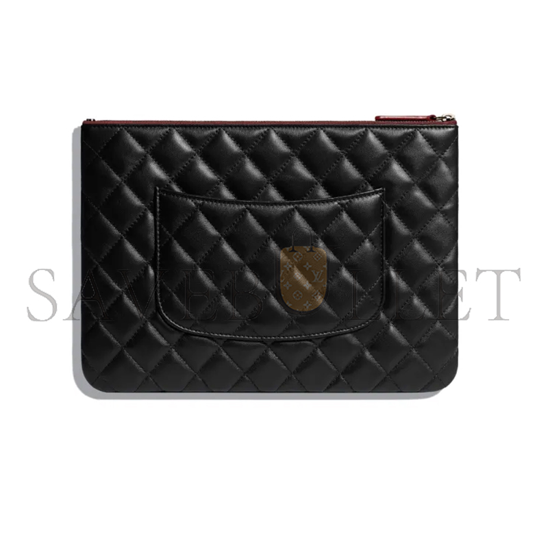CHANEL CLASSIC MEDIUM LAMBSKIN CLUTCH A82545 Y04059 C3906 (27.5*20*1cm)