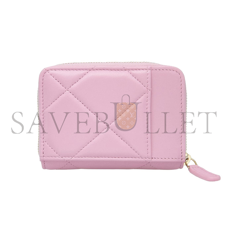 CHANEL 19 ZIPPED COIN PURSE AP2701 B07327 NH622 (11*8*2.5cm)