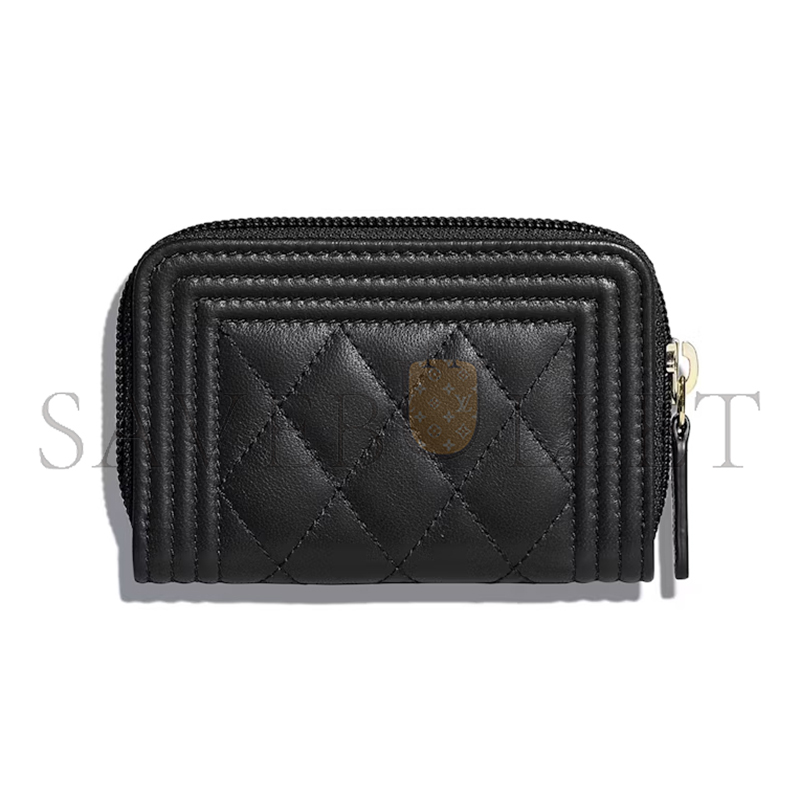 CHANEL BOY ZIPPED COIN PURSE A80602 Y07659 94305 (11*7.5*2cm)