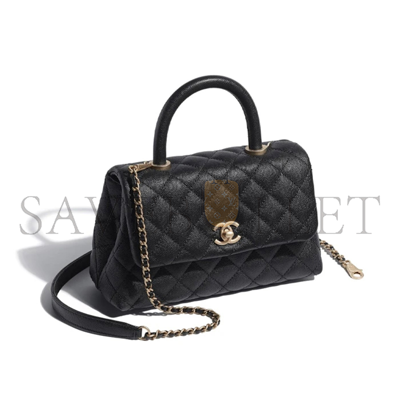 CHANEL FLAP BAG WITH TOP HANDLE A92990 B05061 94305 (23*14*10cm)