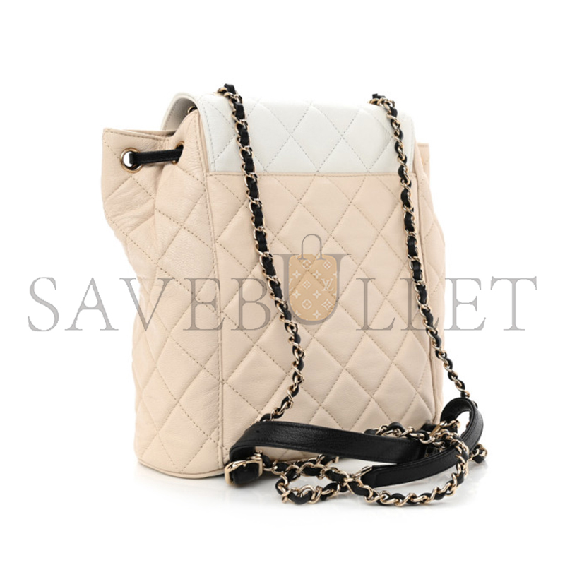 CHANEL GOATSKIN QUILTED SMALL BACKPACK 1192184 (23*22*11cm)