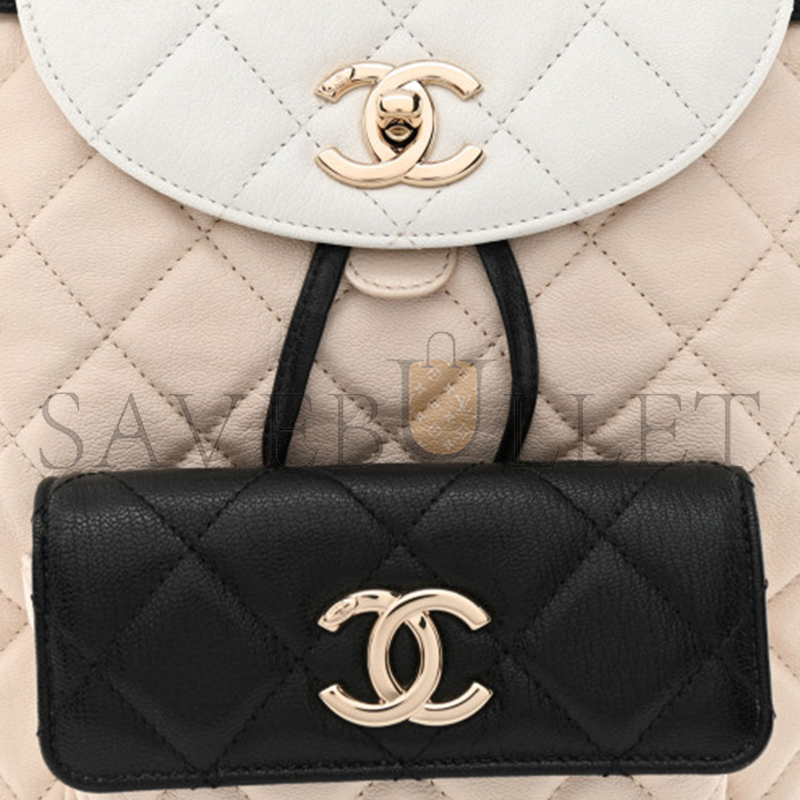CHANEL GOATSKIN QUILTED SMALL BACKPACK 1192184 (23*22*11cm)