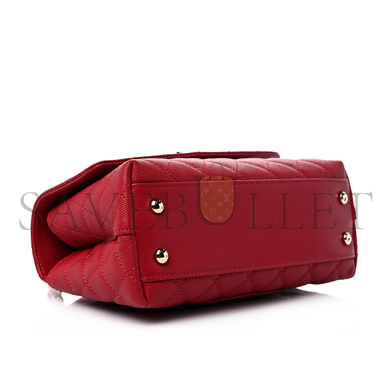 CHANEL MINI COCO HANDLE FLAP RED 1176179 (23*14*10cm)