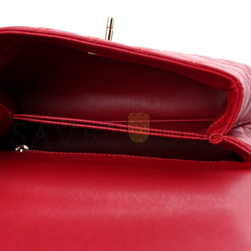 CHANEL MINI COCO HANDLE FLAP RED 1176179 (23*14*10cm)