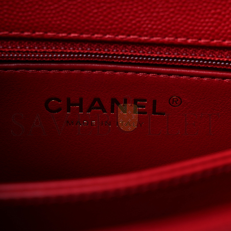 CHANEL MINI COCO HANDLE FLAP RED 1176179 (23*14*10cm)