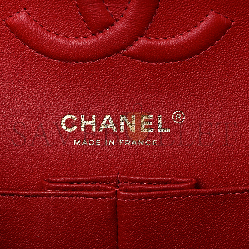 CHANEL MEDIUM DOUBLE FLAP RED 1189433 (25*15*6cm)
