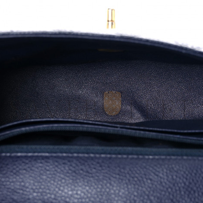 CHANEL CAVIAR QUILTED MINI FLAP NAVY 1029749 (20*11*6cm)