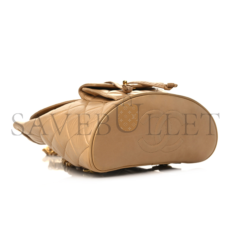 CHANEL LAMBSKIN QUILTED BACKPACK 1166094 (22*22*10cm)