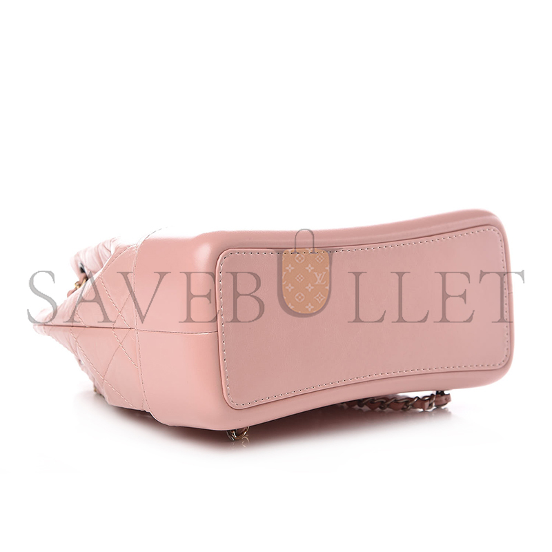 CHANEL AGED CALFSKIN QUILTED GABRIELLE BACKPACK 387337 (21*23*10cm)