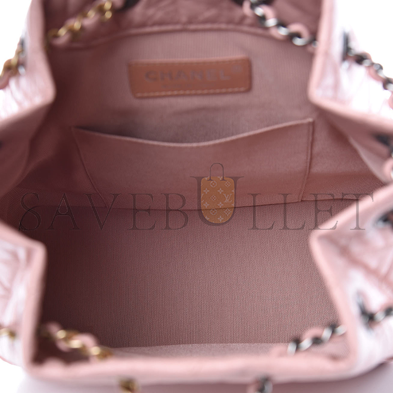 CHANEL AGED CALFSKIN QUILTED GABRIELLE BACKPACK 387337 (21*23*10cm)