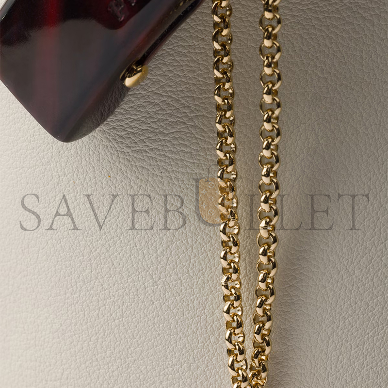 PRADA BUCKLE LEATHER BUCKET BAG WITH JEWELED BELT 1BE085 (29*16.5*18cm)