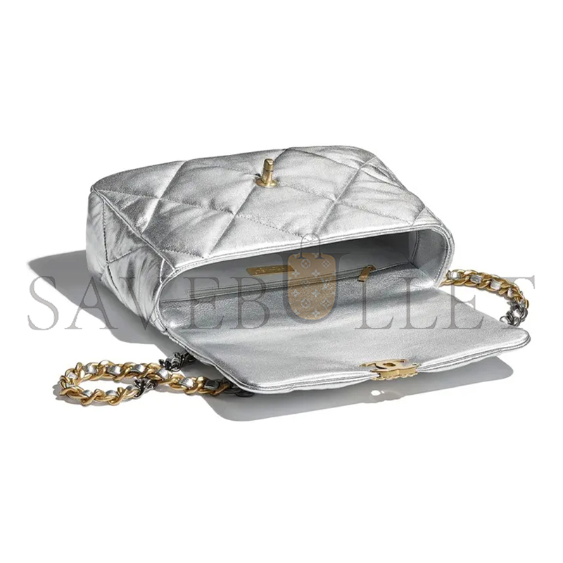 CHANEL METALLIC QUILTED 19 BAG AS1161 B05457 45002 (30*20*10cm)
