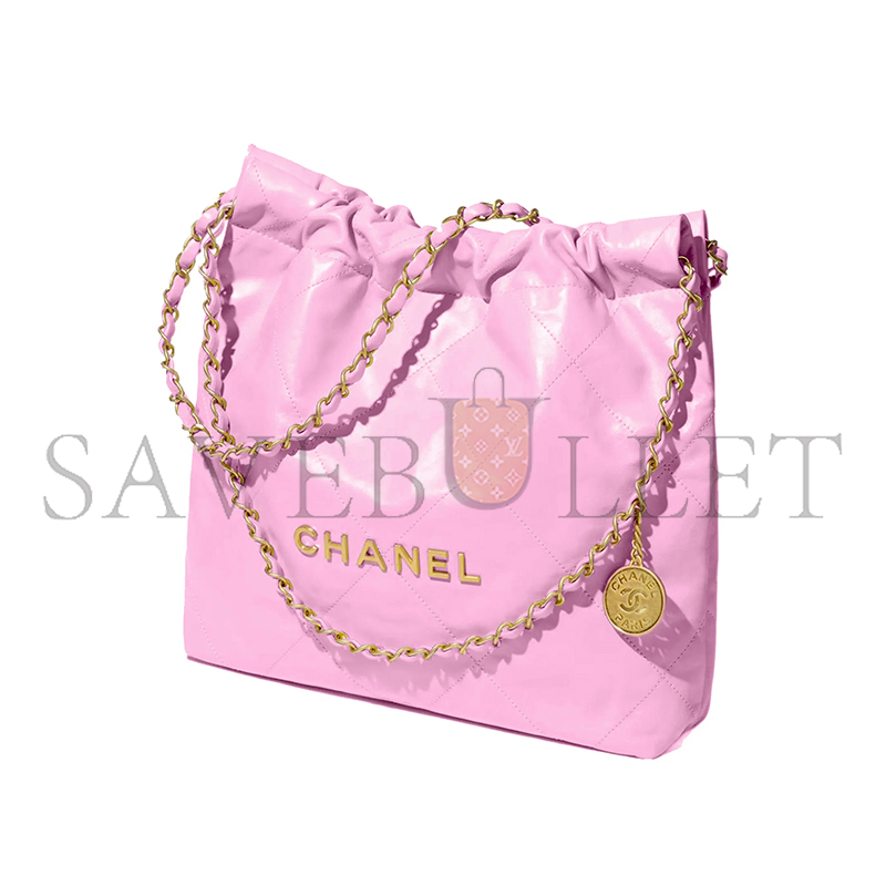 CHANEL SHINY CALFSKIN QUILTED SMALL 22 AS3260 (37*34.5*8cm)