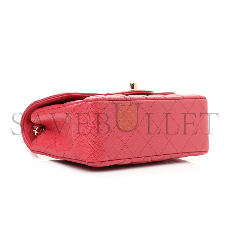 CHANEL CAVIAR QUILTED MINI FLAP AS2215 1132441 (20*13*6cm)