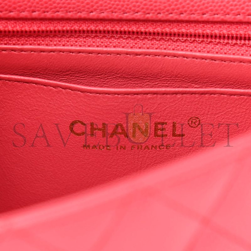 CHANEL CAVIAR QUILTED MINI FLAP AS2215 1132441 (20*13*6cm)