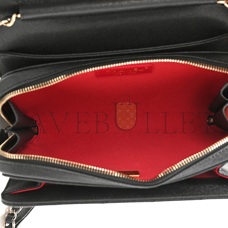 CHANEL CAVIAR QUILTED LARGE LIKE A WALLET FLAP AS3003 (22*16*8cm)