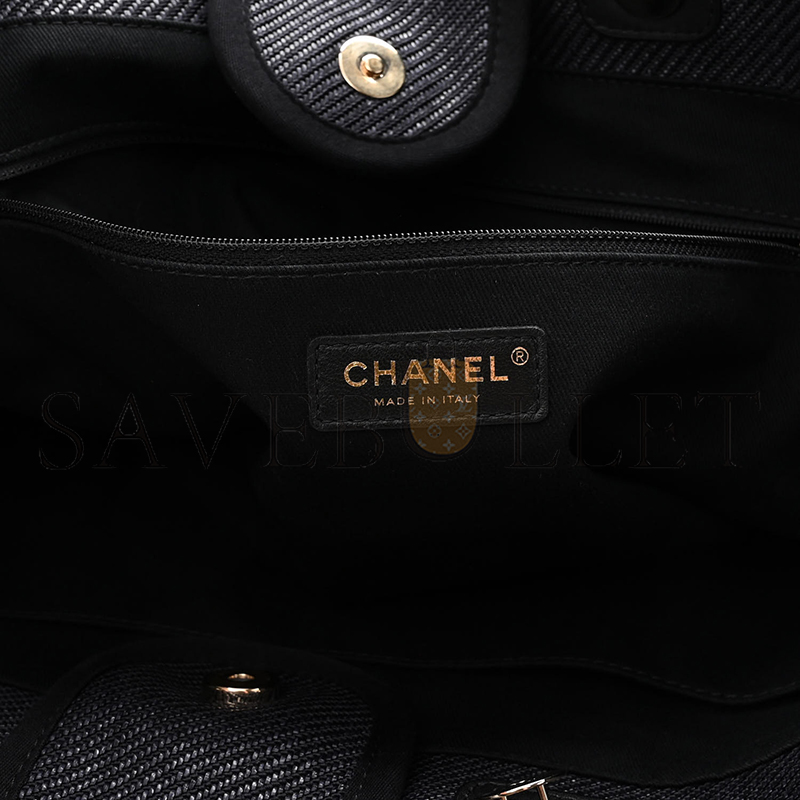 CHANEL MIXED FIBERS CALFSKIN MEDIUM DEAUVILLE TOTE 1180865 (39*29*20cm)