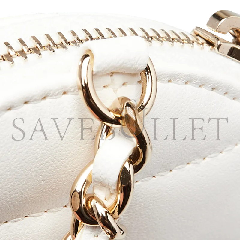 CHANEL ROUND CAMELLIA BOUQUET CLUTCH WITH CHAIN 1096754 (11*11*3cm)