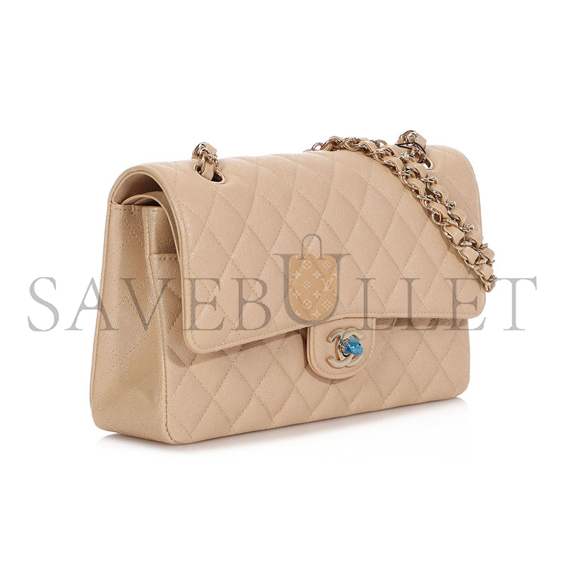 CHANEL CAVIAR QUILTED MEDIUM CLASSIC DOUBLE FLAP 1420102 (25*15*7cm)