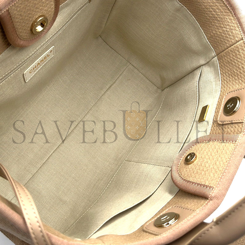 CHANEL MIXED FIBERS SMALL DEAUVILLE TOTE 142010 (39*24*17cm)