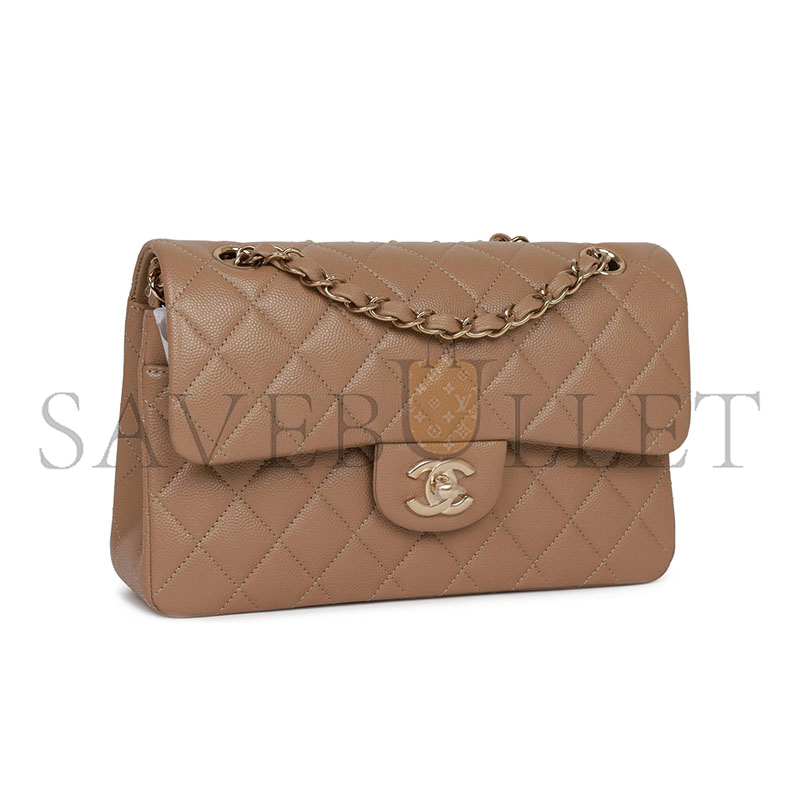 CHANEL CAVIAR QUILTED SMALL CLASSIC DOUBLE FLAP 1055216 (25*15*7cm)