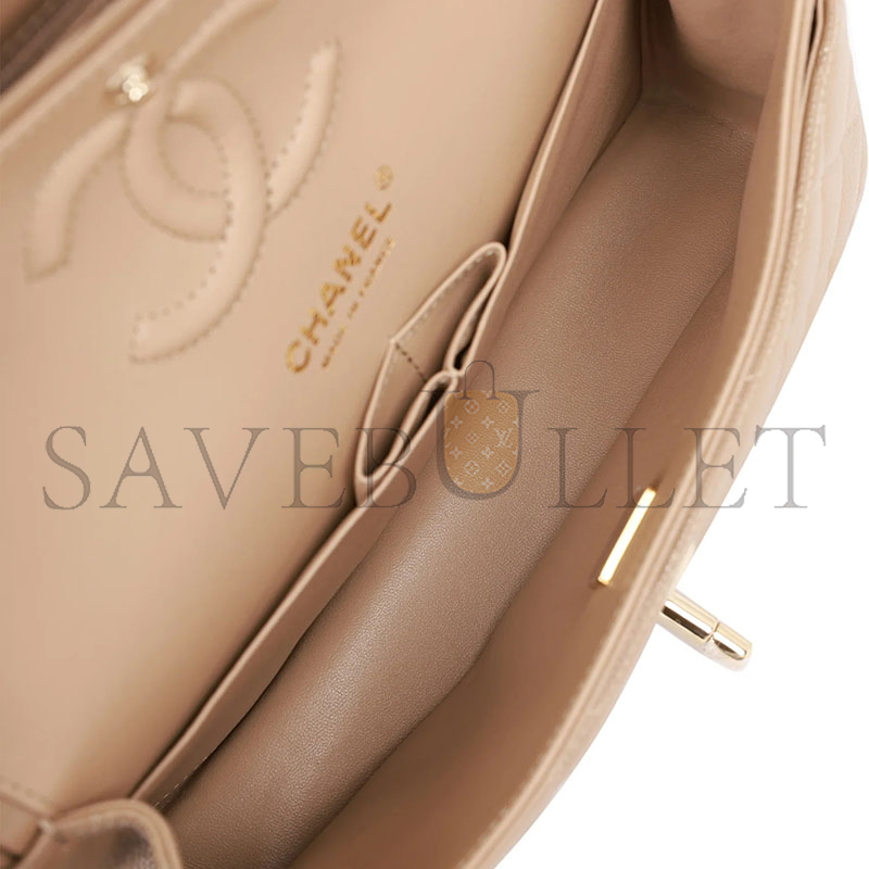 CHANEL CAVIAR QUILTED SMALL CLASSIC DOUBLE FLAP 1055216 (25*15*7cm)