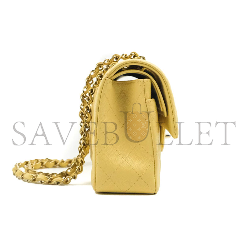CHANEL CAVIAR QUILTED SMALL CLASSIC DOUBLE FLAP 1004512 (23*14*6cm)