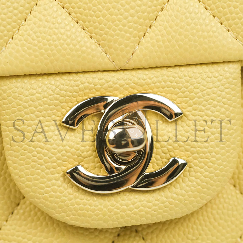 CHANEL CAVIAR QUILTED SMALL CLASSIC DOUBLE FLAP 1004512 (23*14*6cm)