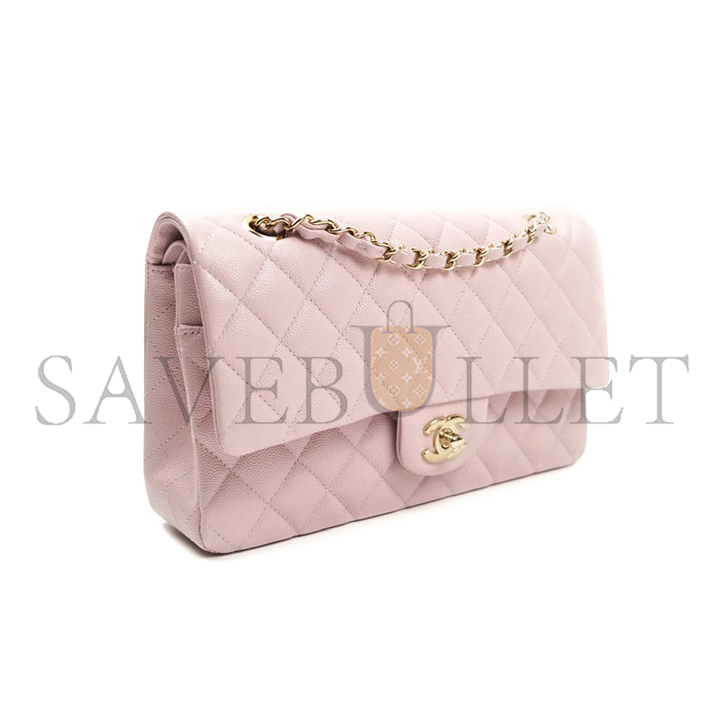 CHANEL CAVIAR QUILTED MEDIUM CLASSIC DOUBLE FLAP 1211045 (25*15*7cm)