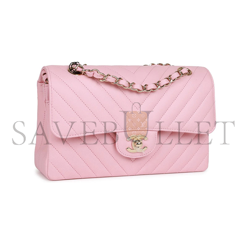 CHANEL SMALL CHEVRON CLASSIC DOUBLE FLAP 1192140 (23*13*6cm)