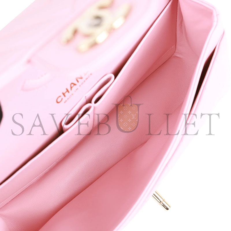 CHANEL SMALL CHEVRON CLASSIC DOUBLE FLAP 1192140 (23*13*6cm)