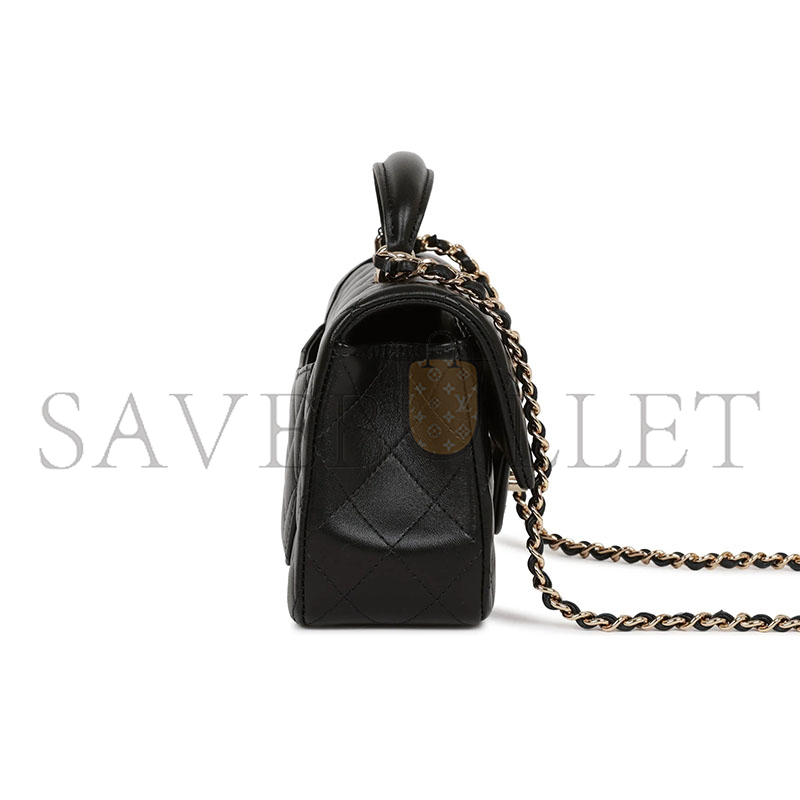 CHANEL MINI FLAP BAG WITH TOP HANDLE AS2431 (22*15*8cm)